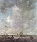 GOYEN, Jan van Marine Landscape with Fishermen fu oil painting reproduction